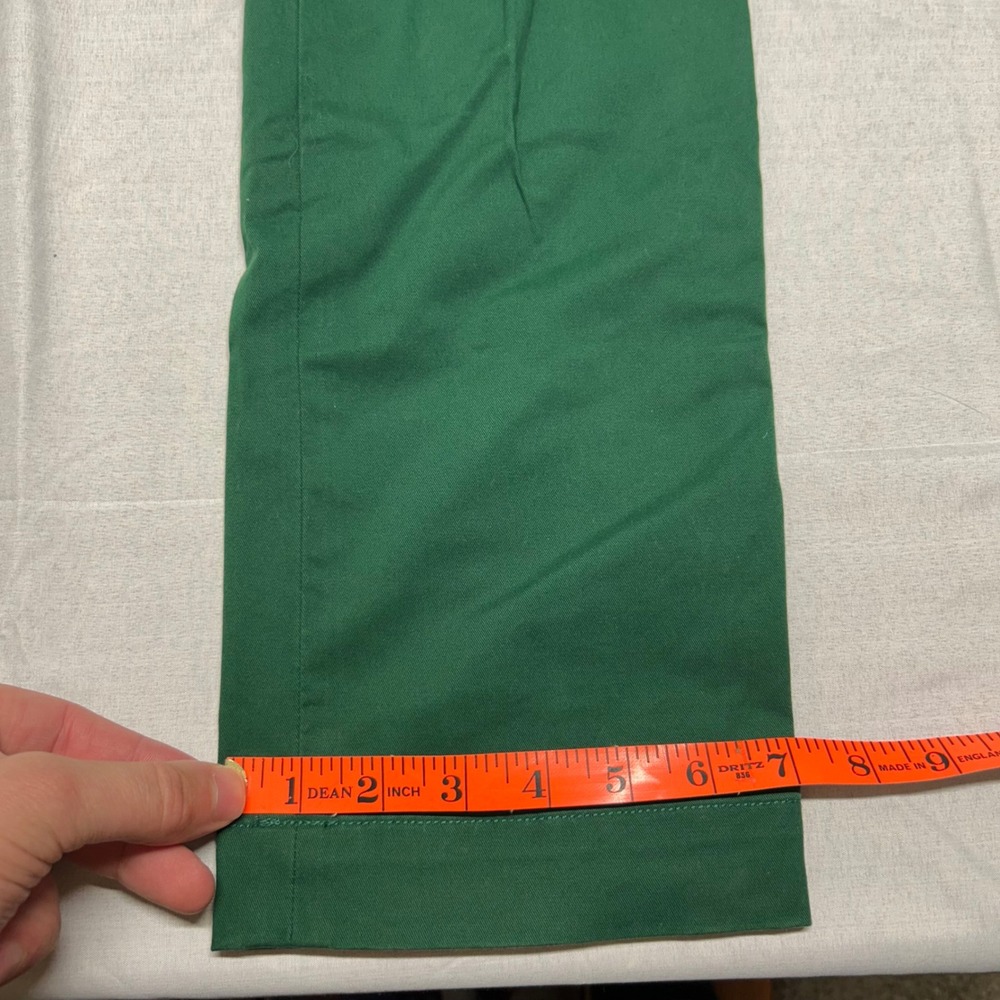 Polo Ralph Lauren Mens Slim Stretch Chinos Green Cotton Trousers 32x34 - Picture 8 of 10